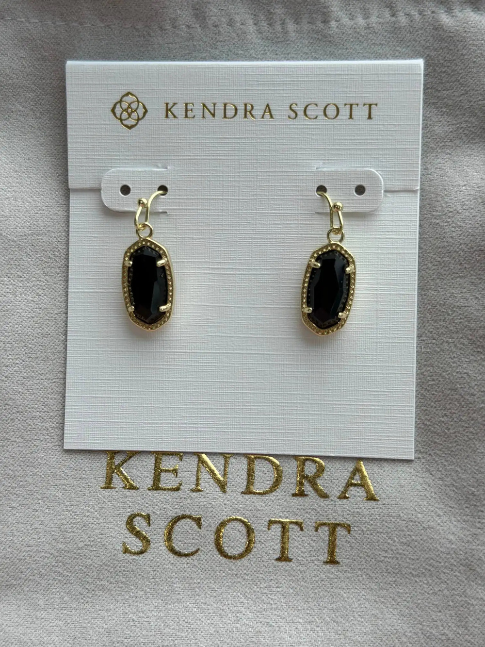 Kendra Scott Black Pendant Earrings